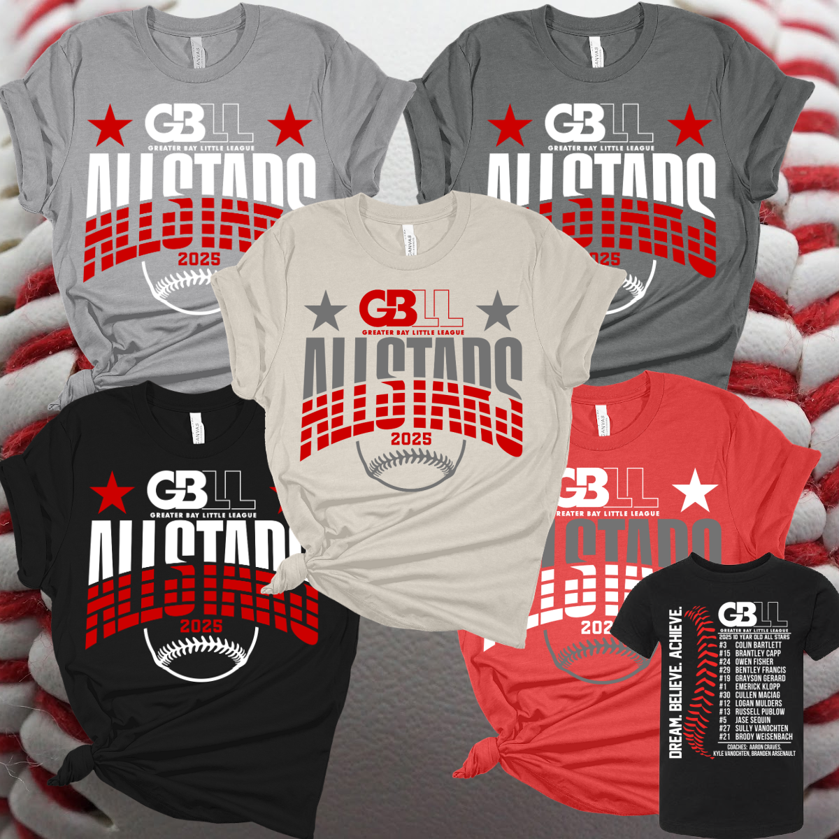 Greater Bay Little League - 2025 All Star Premium Tee (Toddler, Youth & Adult)