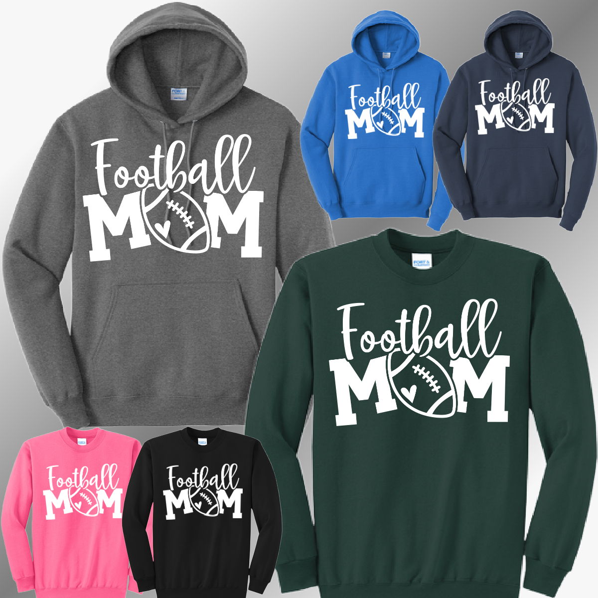 Football Mom Sweatshirt (White Ink)