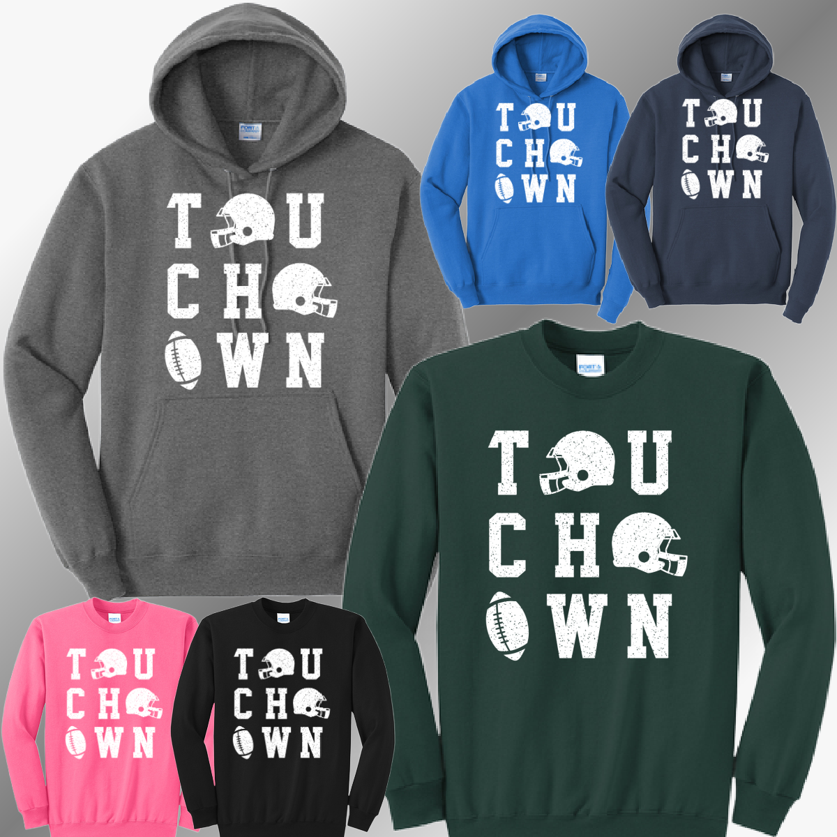 Football - Touchdown Sweatshirt (White Ink)