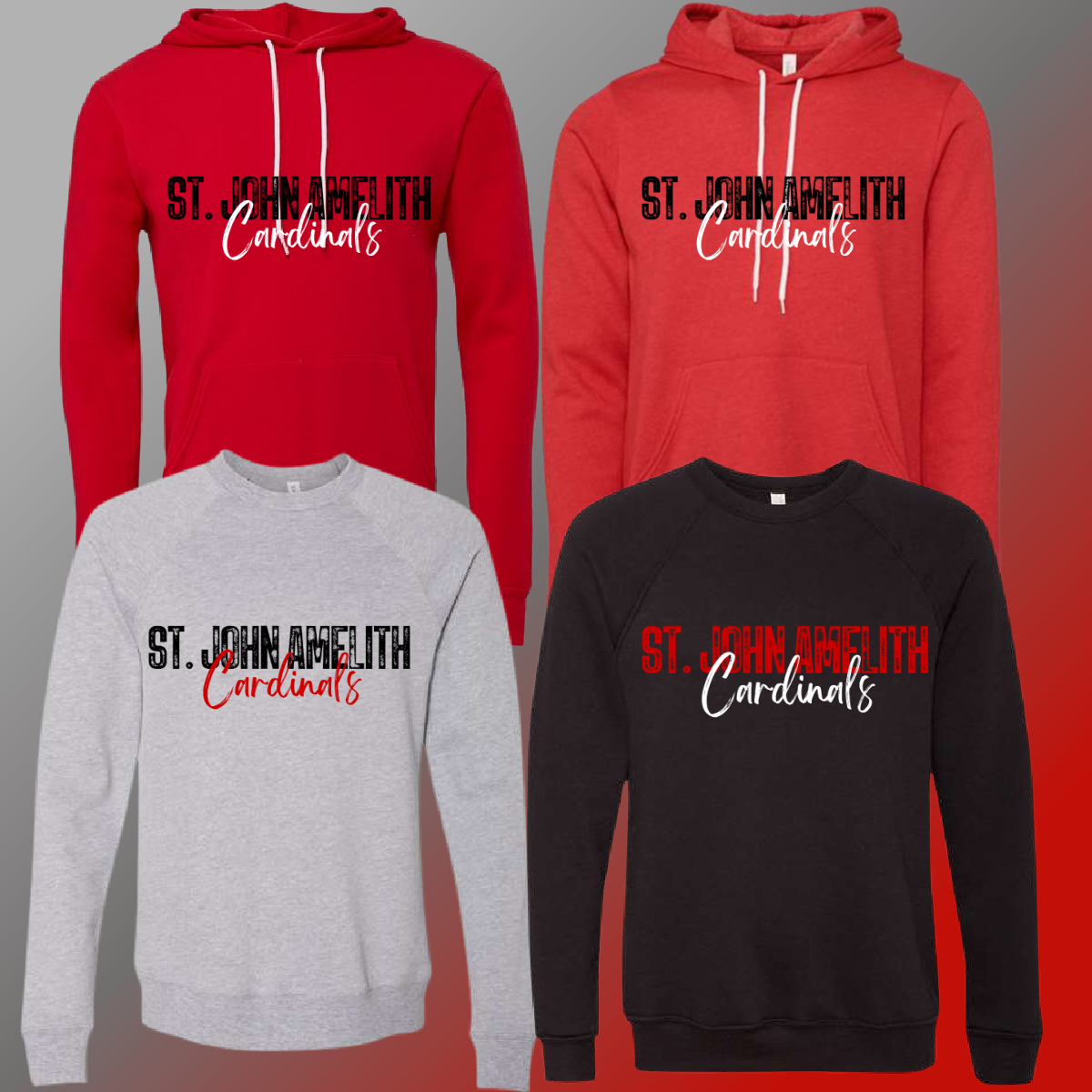 St. John Cardinals - Simple Stamped Premium Sweatshirt