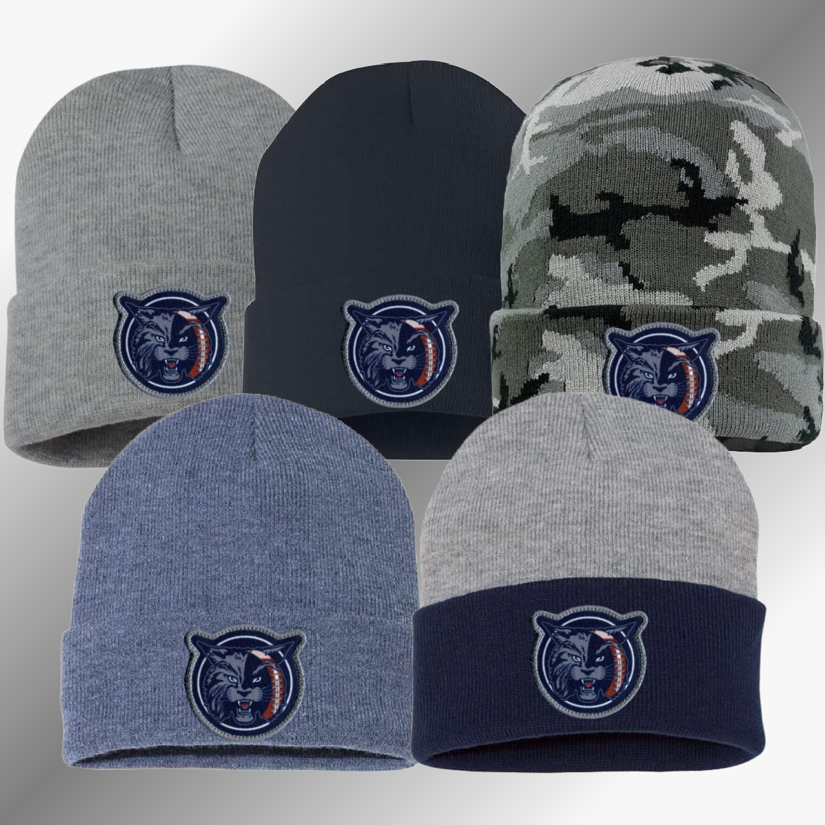 Bobcat Football - 12" Cuffed Beanie Hat