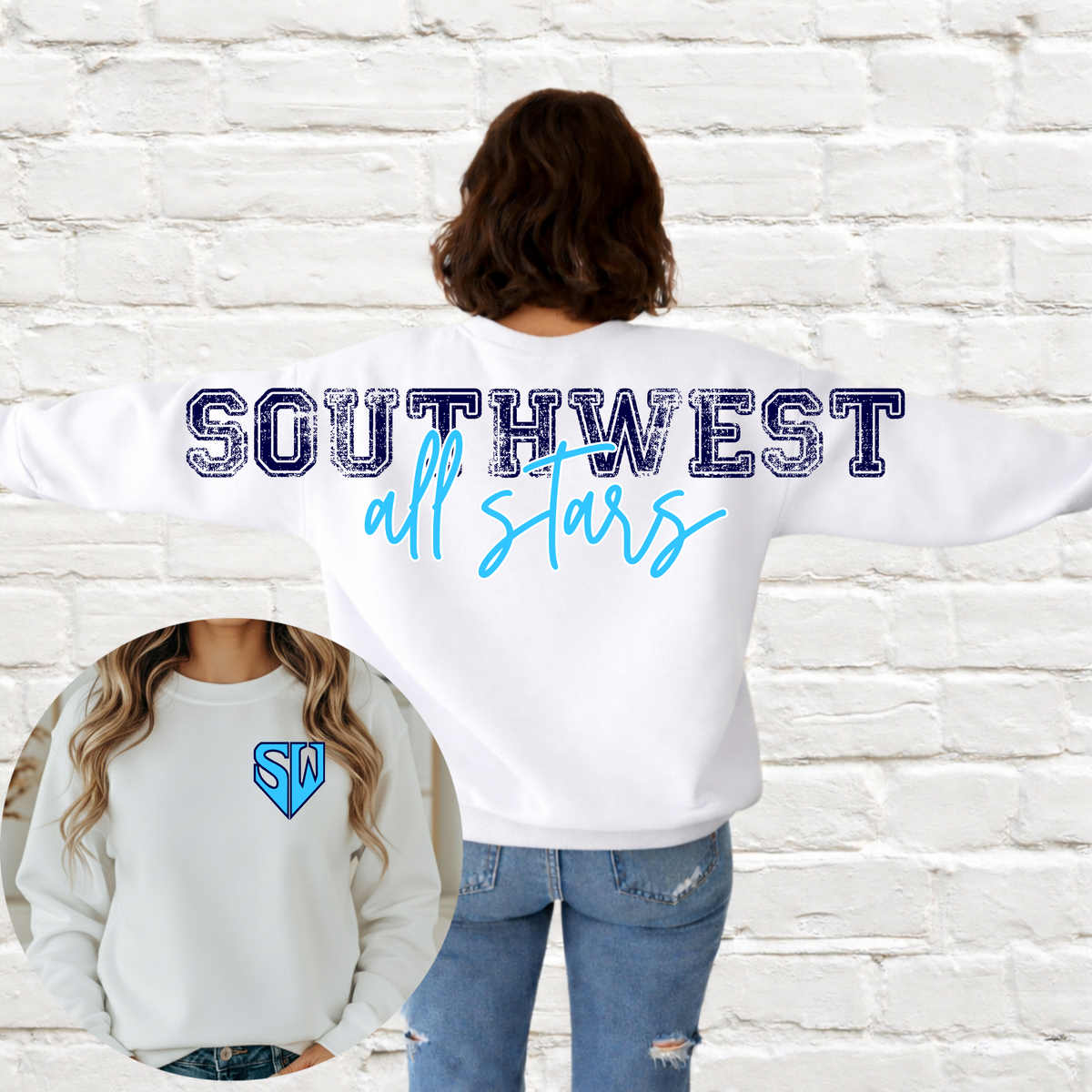 Southwest LL 2026 All Stars Stars Back Design - Basic Sweatshirt (Youth & Adult)
