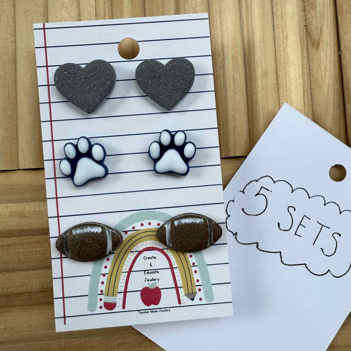 Bangor Bobcats - Set of 3 Stud Earrings