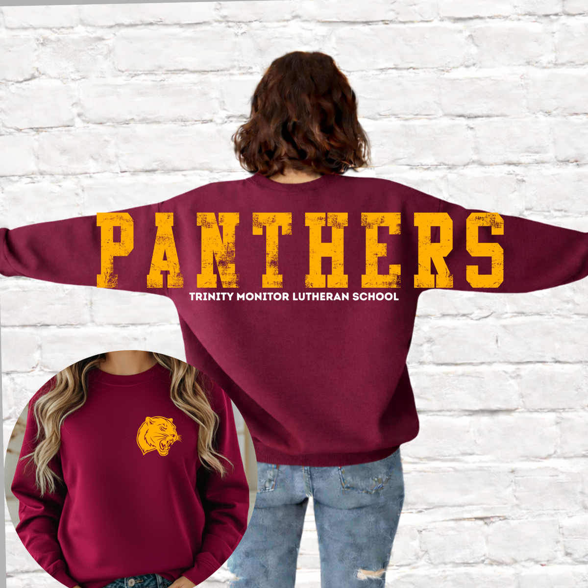 Trinity Monitor Panthers - Big Across The Back Crewneck (Youth & Adult)