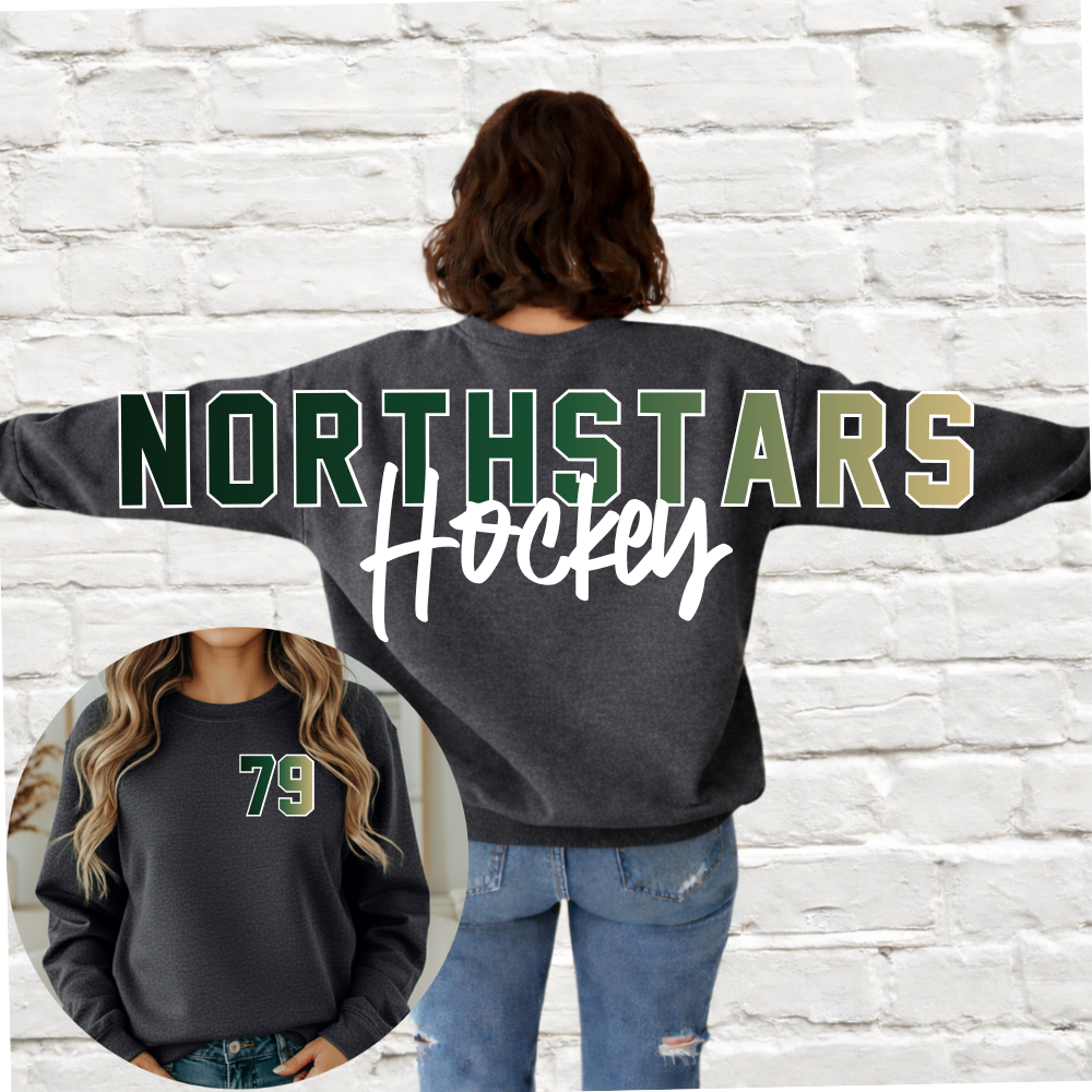 Midland Northstars Hockey - Big Across The Back Crewneck  (Youth & Adult)