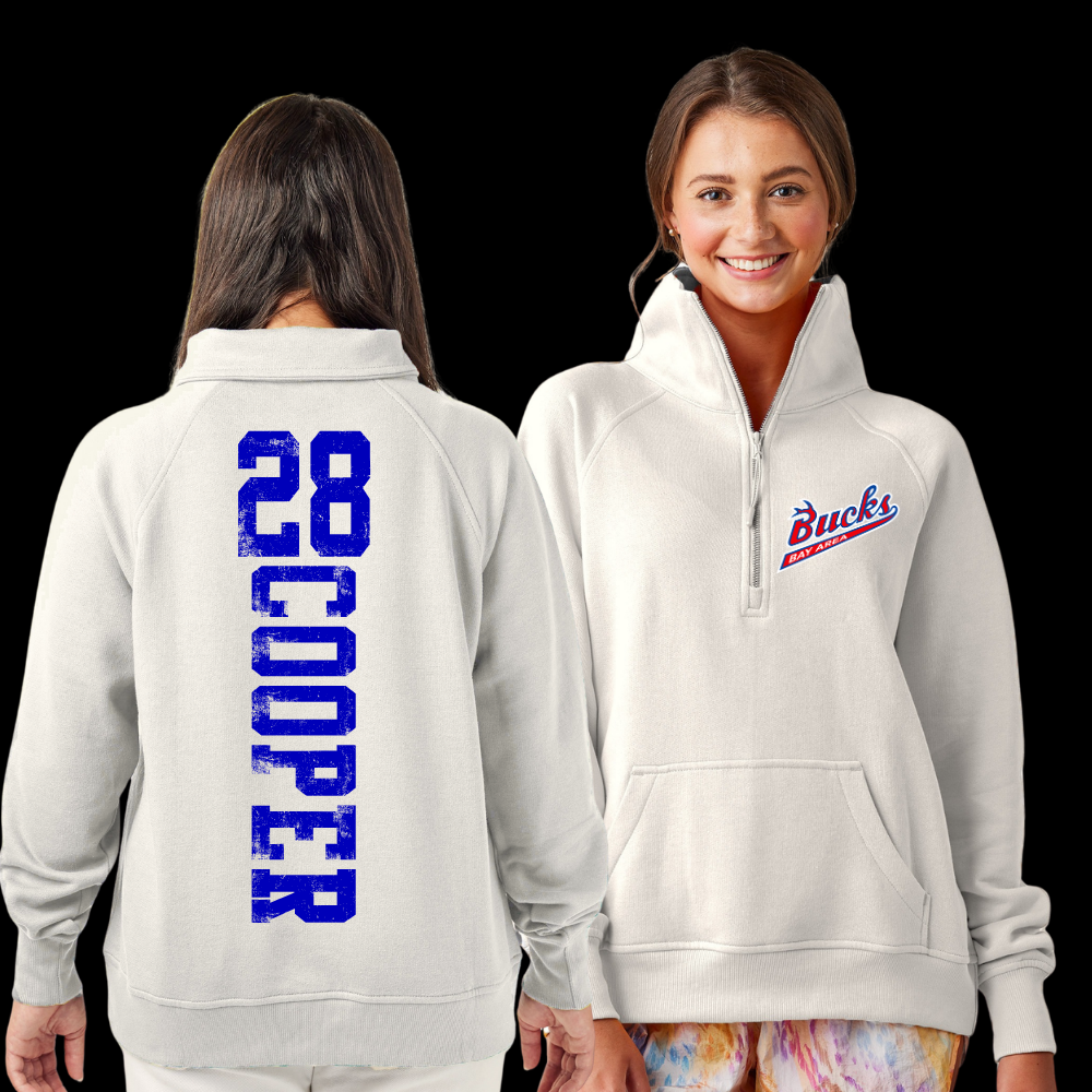 Bay Area Bucks Baseball - 1/4 Zip Crewneck (Youth & Adult)
