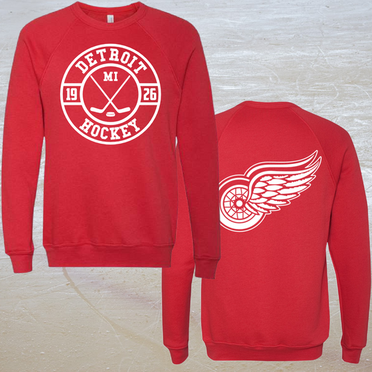 Round Detroit Hockey Premium Sweatshirt (Adult)