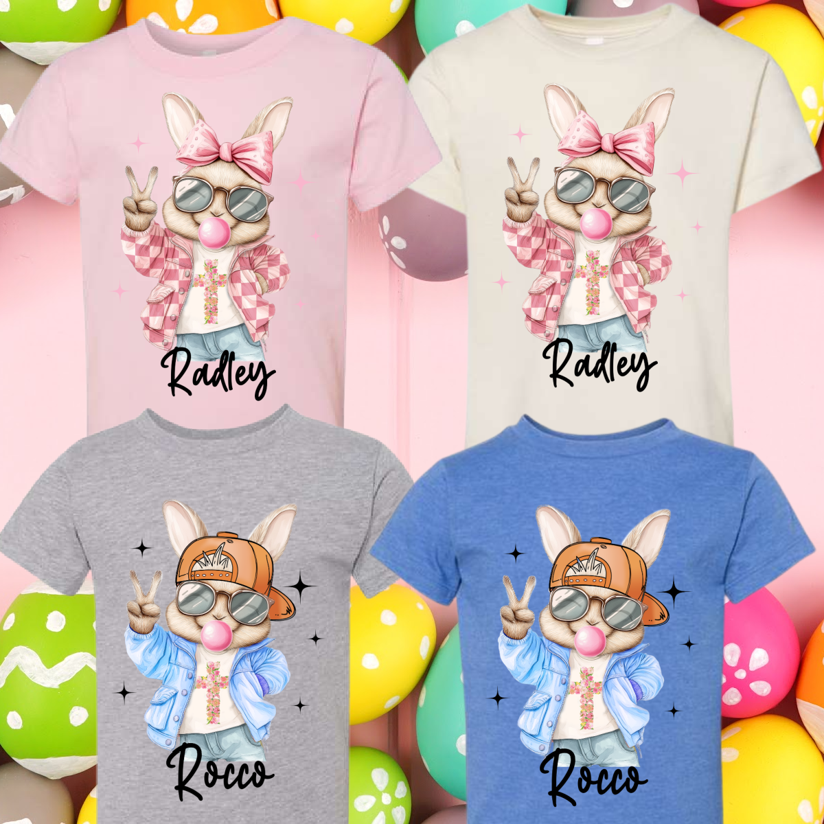 Cool Bunny Easter Tee - (Youth)