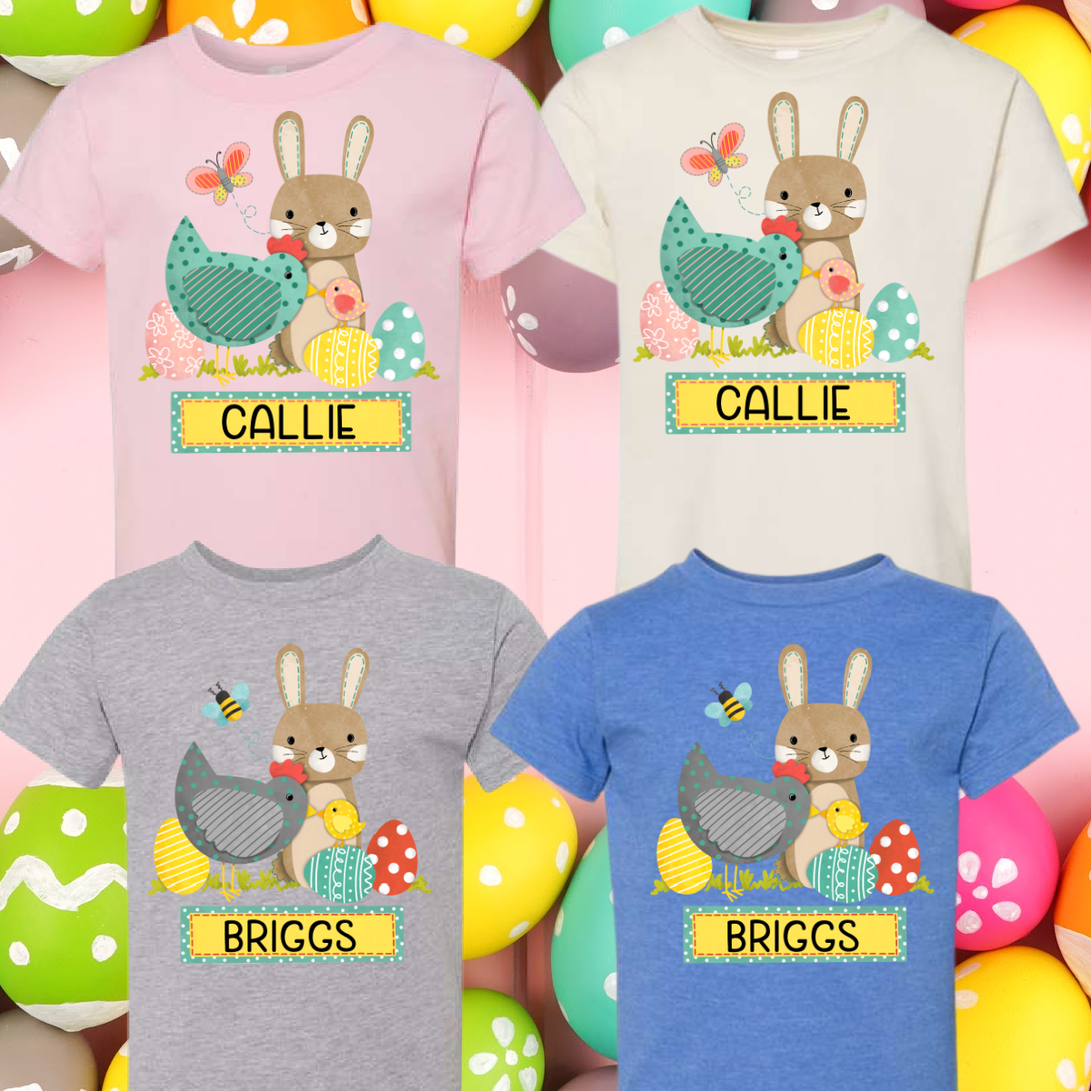 Personalized Easter Animals Tee - (Youth)