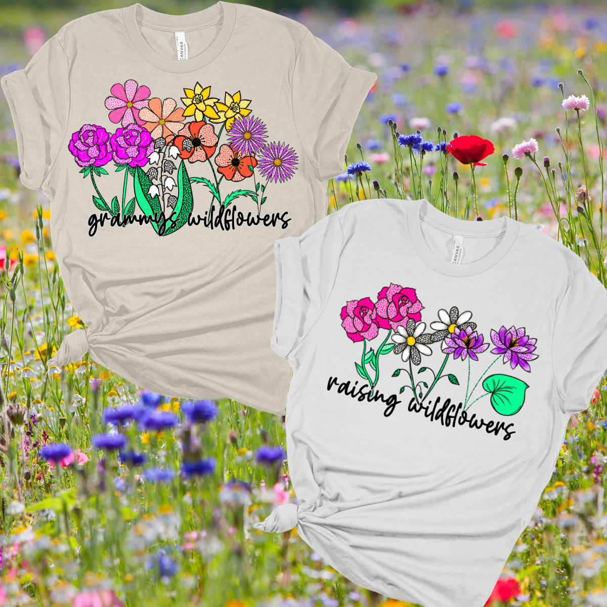 Birth Month Wildflower Tees - Customizable!