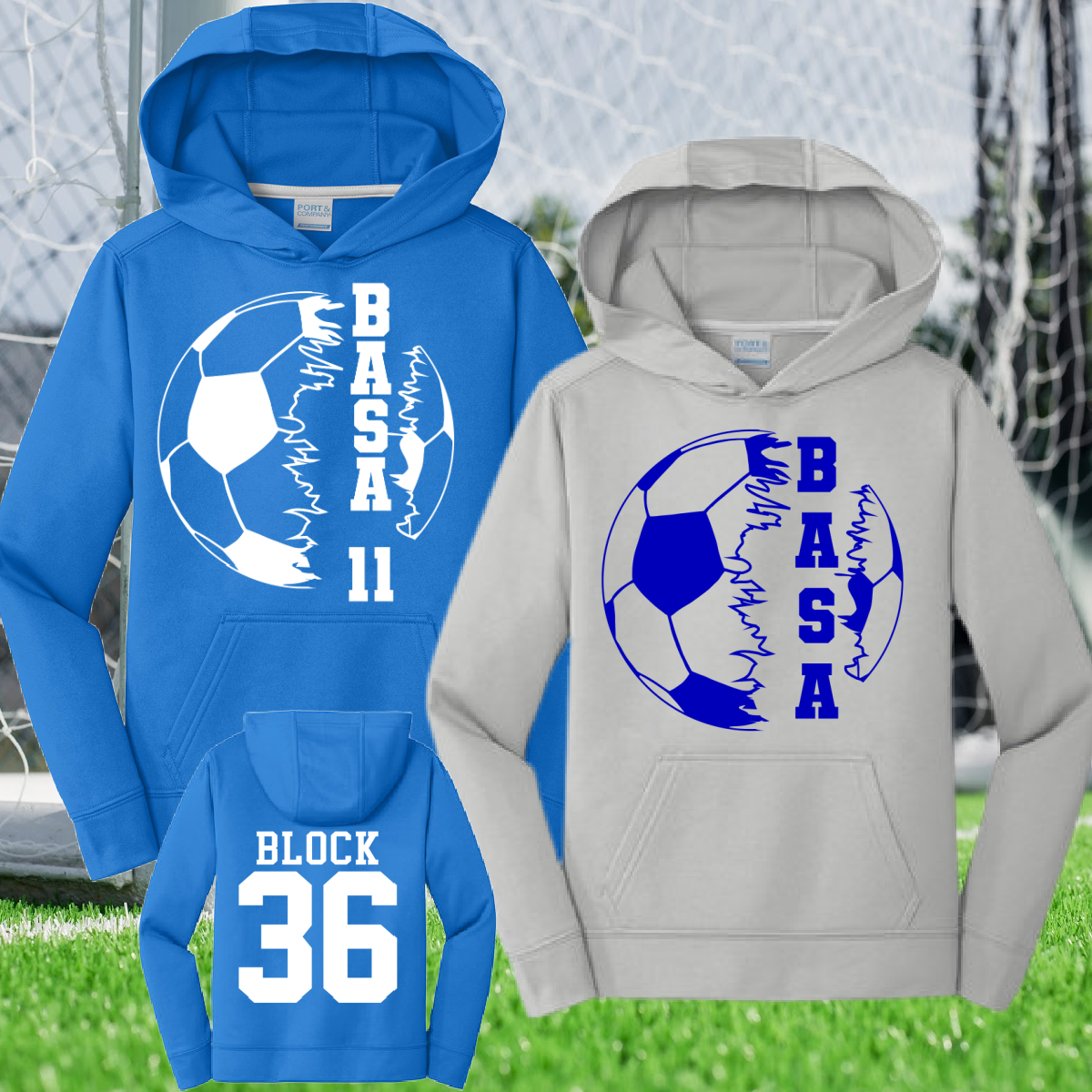 BASA Soccer - Broken Ball Personalized Performance Hoodie (Youth & Adult)