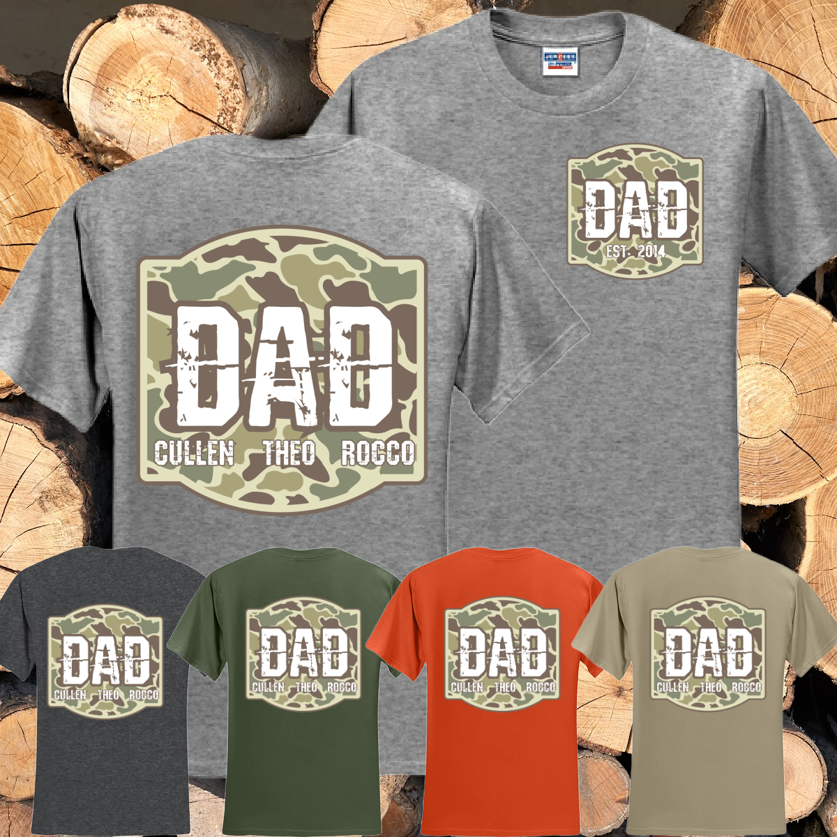 Fathers Day Camo Patch Basic Tee