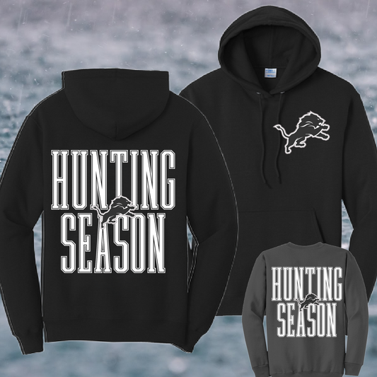 Detroit Football Hunting Season Black Out - Youth Sweatshirt