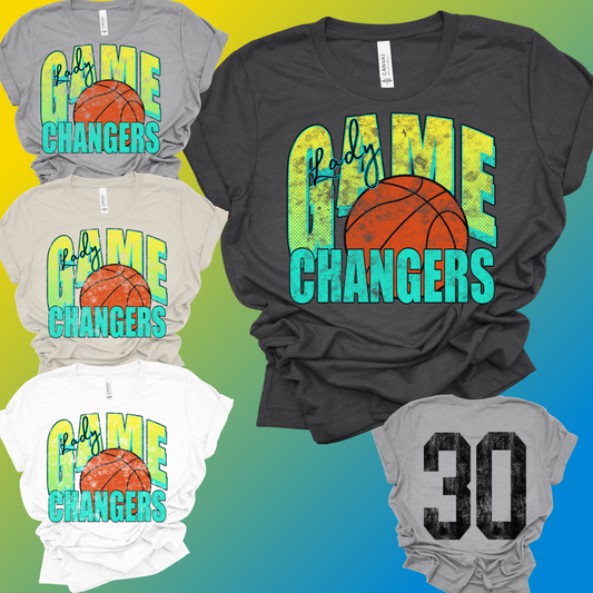 GLB Game Changers - Girls Basketball GRUNGE Design Tee (Toddler, Youth & Adult)