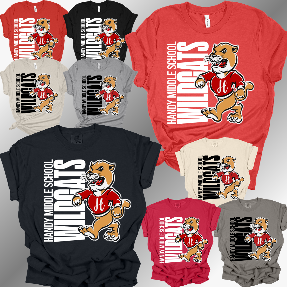 Handy Wildcats - Vintage Mascot Tee (Adult)