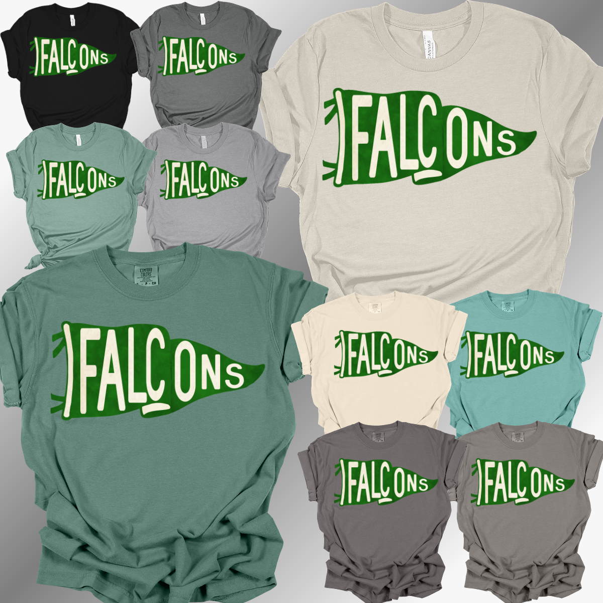 Freeland Falcons - Pennant Flag Tee (Adult)