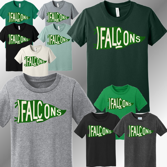 Freeland Falcons - Pennant Flag Tee (Youth)