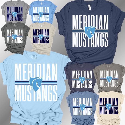 Meridian Mustangs -School Name Tee (Adult)