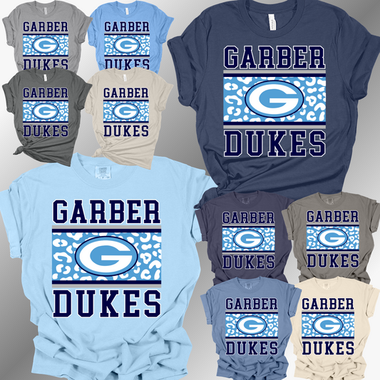 Garber Dukes -G Logo Leopard Background Tee (Adult)