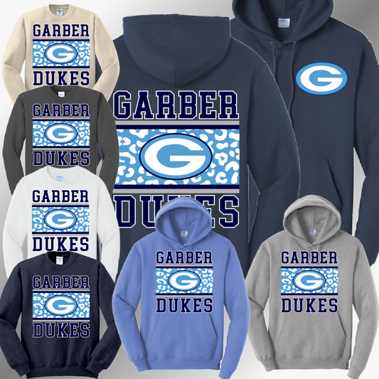 Garber Dukes - G Logo Leopard Background Basic Sweatshirt (Adult)