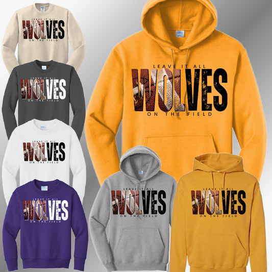 Bay City Central Wolves - Leave It All On The Field Football Basic Sweatshirt (Adult)