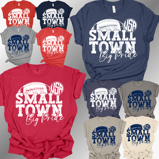Unionville Sebewaing USA Patriots - Small Town Big Pride Football Tee (Adult)