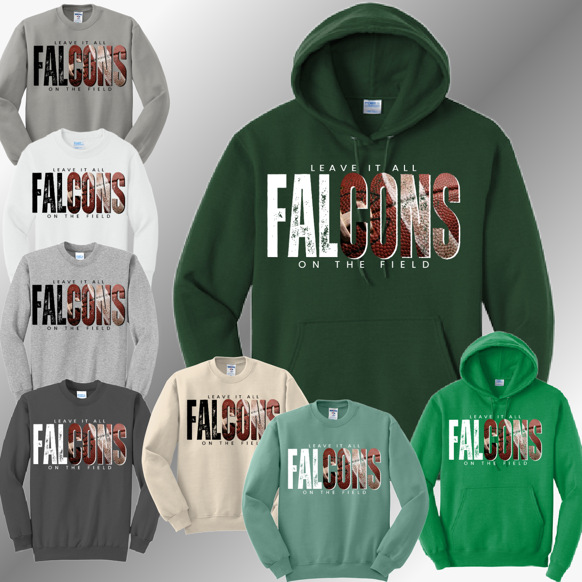 Freeland Falcons - Leave It All On The Field Football Basic Sweatshirt (Adult)