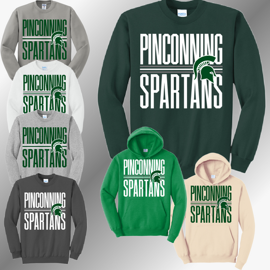 Pinconning Spartans - School Name Basic Sweatshirt (Adult)