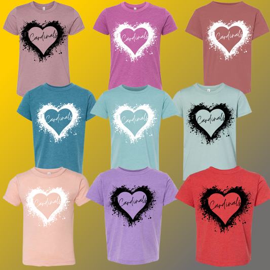 St. John Cardinals - Splatter Heart Tee