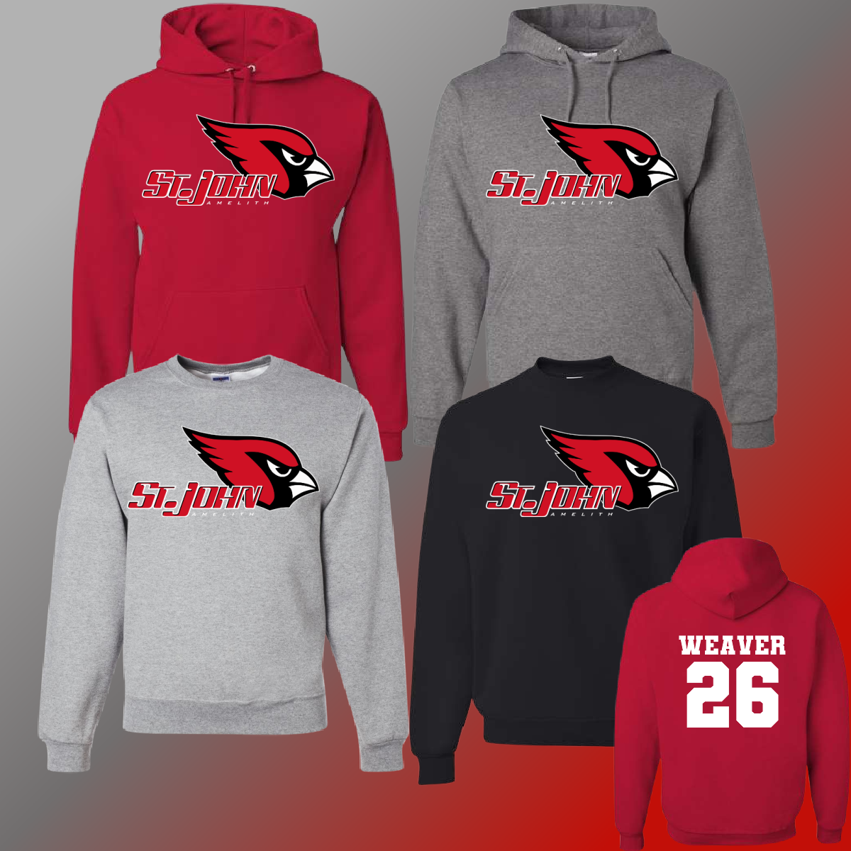 St. John Cardinals  - Logo Basic Sweatshirt