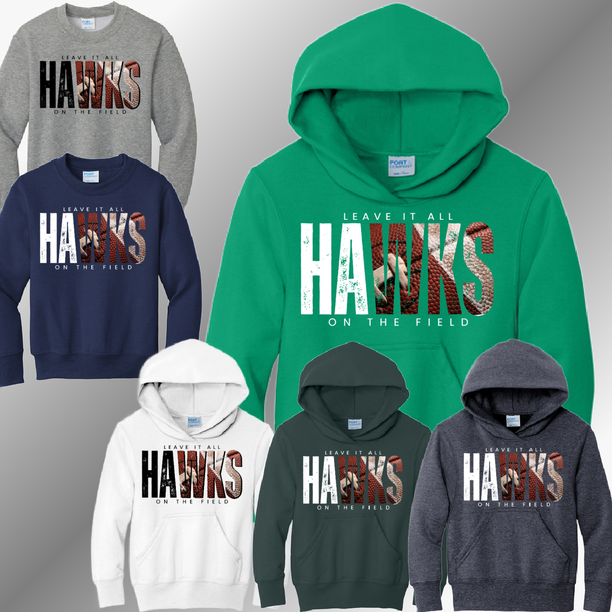 Heritage Hawks - Leave It All On The Field Football Sweatshirt (Youth)