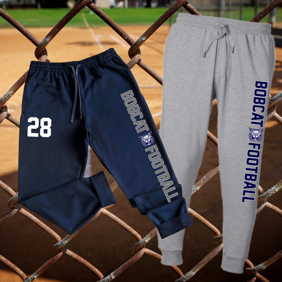 Bobcat Football - Vertical Wording Joggers (Adult)