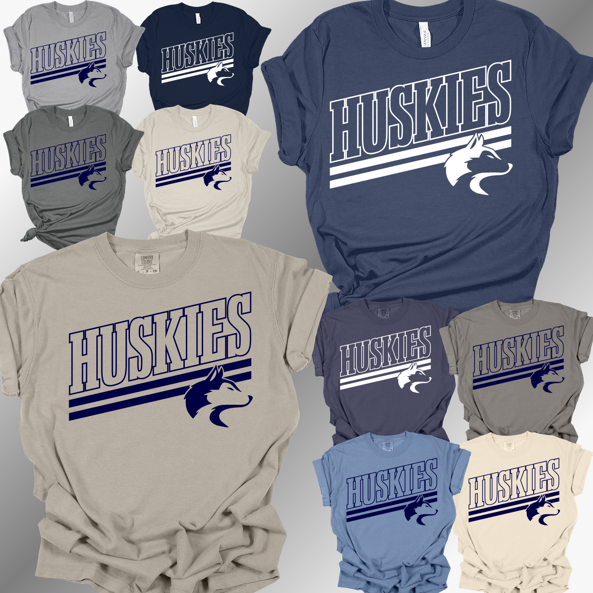 Hemlock Huskies - Angled Mascot Tee (Adult)