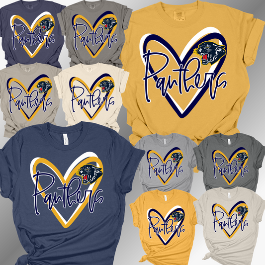 Standish Sterling Panthers - Heart Mascot Tee (Adult)