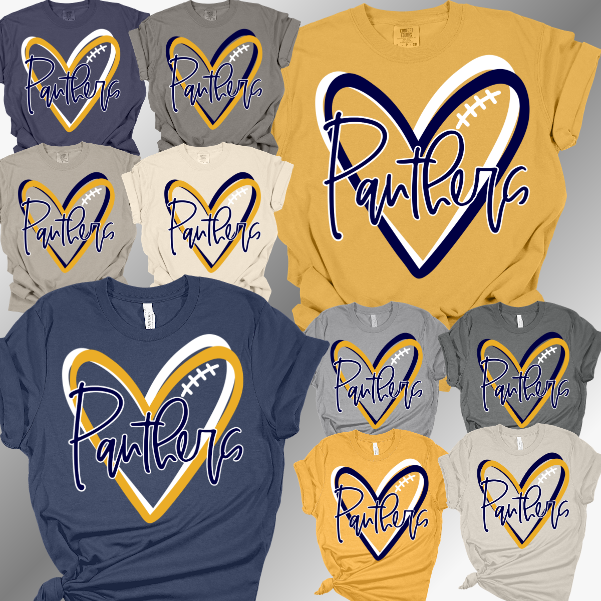 Standish Sterling Panthers - Football Heart Tee (Adult)