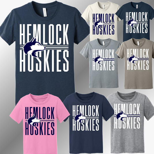 Hemlock Huskies - Narrow Font Tee (Youth)
