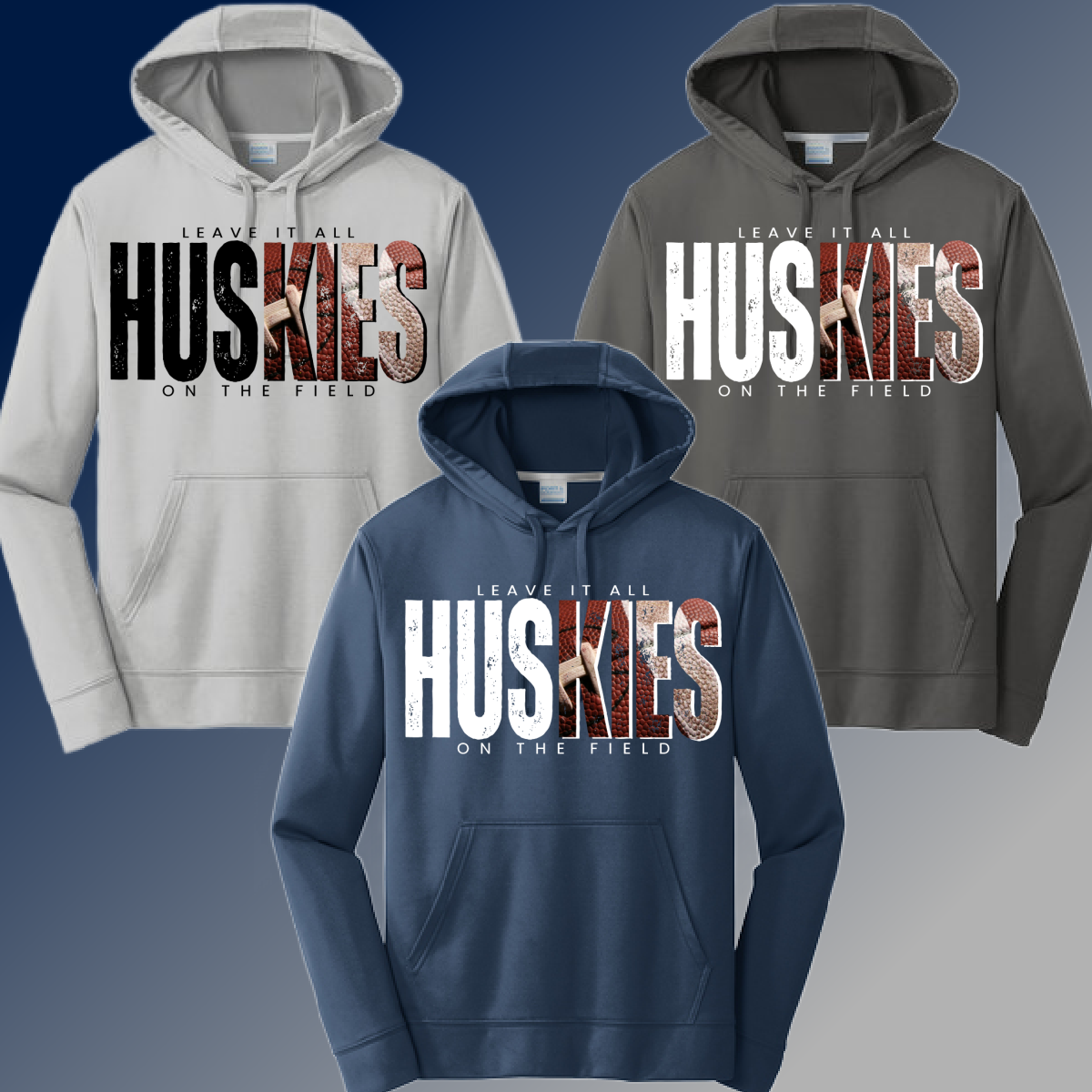 Hemlock Huskies - Leave It All On The Field Football Dri Fit Hoodie (Youth)