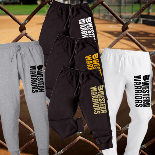 Western Warriors - Distressed Font Joggers (Adult)