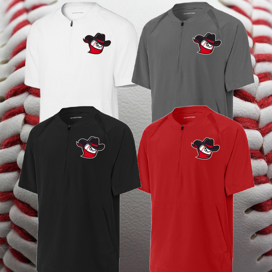 Bay City Bandits - Logo 1/2 Zip Short Sleeve Baseball Jacket (Adult)