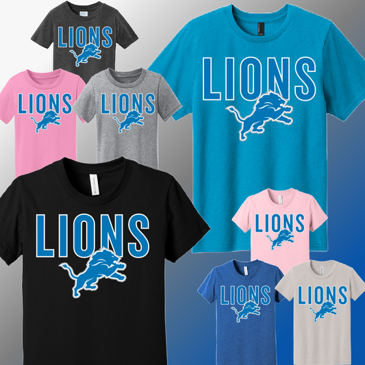 Detroit Football Oversized Name - Youth Tee