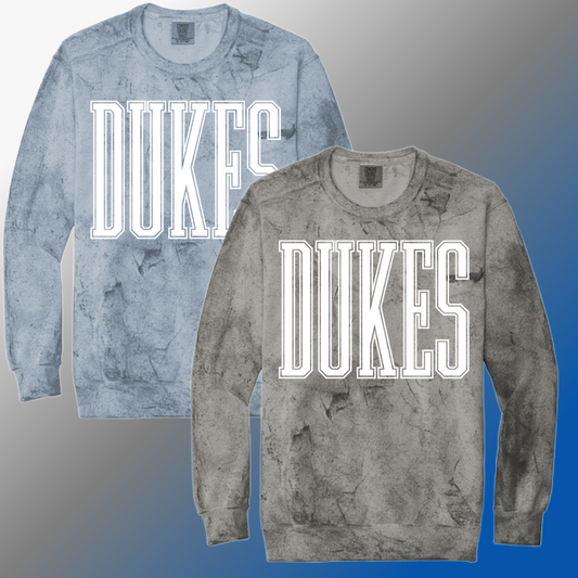 Garber Dukes - Skinny Varsity Font Color Blast Crewneck (Adult)