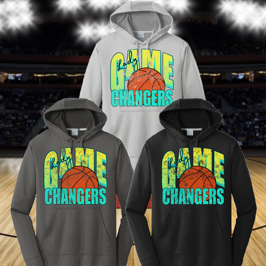 GLB LADY Game Changers - Grunge Basketball Dri Fit Hoodie (Youth & Adult)