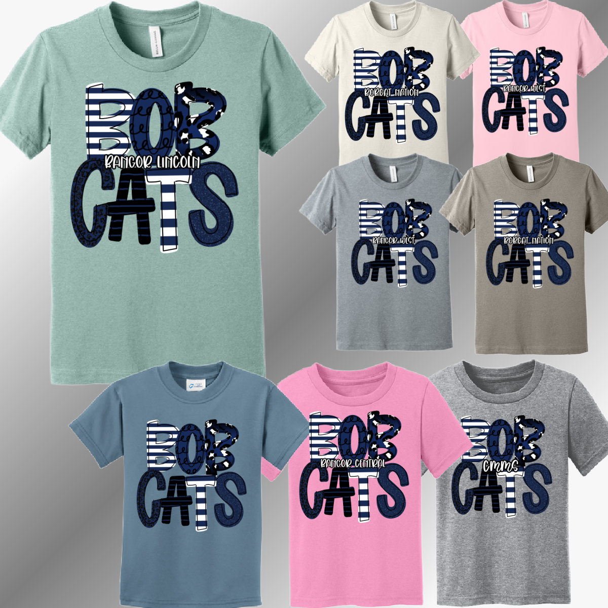 Bangor Bobcats - Spirit Font Tee (Youth)