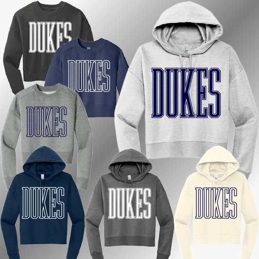 Garber Dukes - Simple Tall Font Cropped Sweatshirt (Adult)
