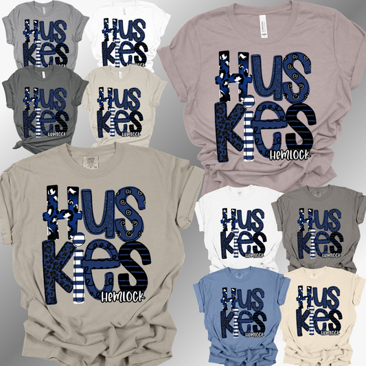 Hemlock Huskies - Spirit Font Tee (Adult)