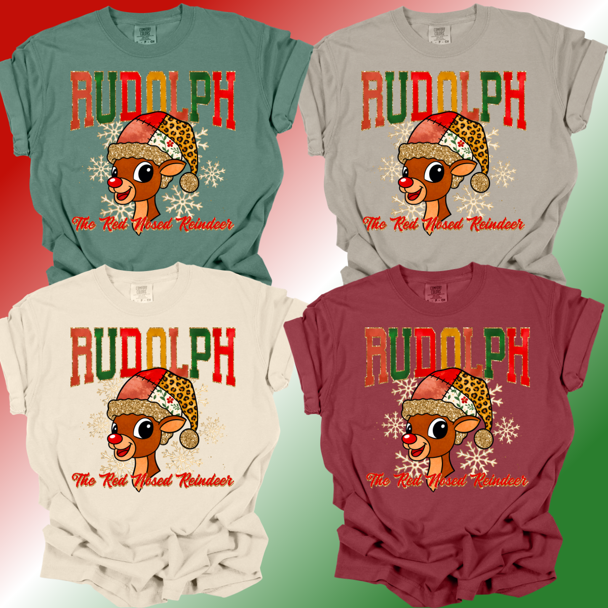 Rudolph The Red Nosed Reindeer - Comfort Colors Tee (Adult)