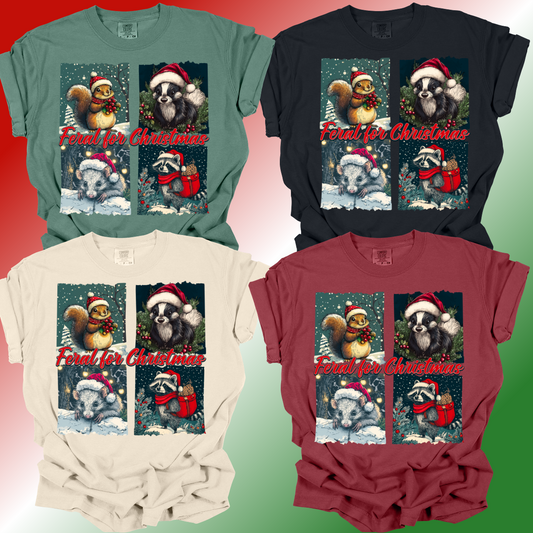 Feral For Christmas - Comfort Colors Tee (Adult)