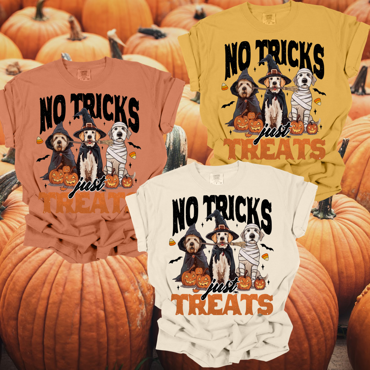 No Tricks Just Treats - Comfort Colors Tee (Adult)