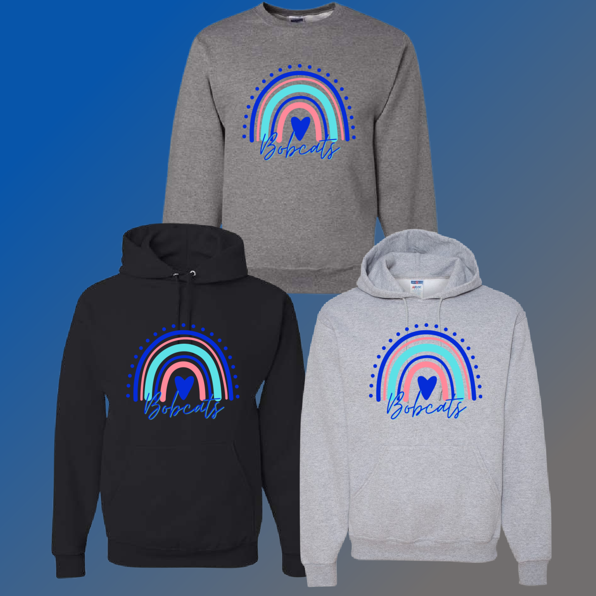 McAlear Sawden Bobcats  - Rainbow Basic Sweatshirt