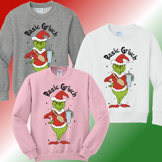 Basic Gr!nch Crewneck Sweatshirt (Youth)